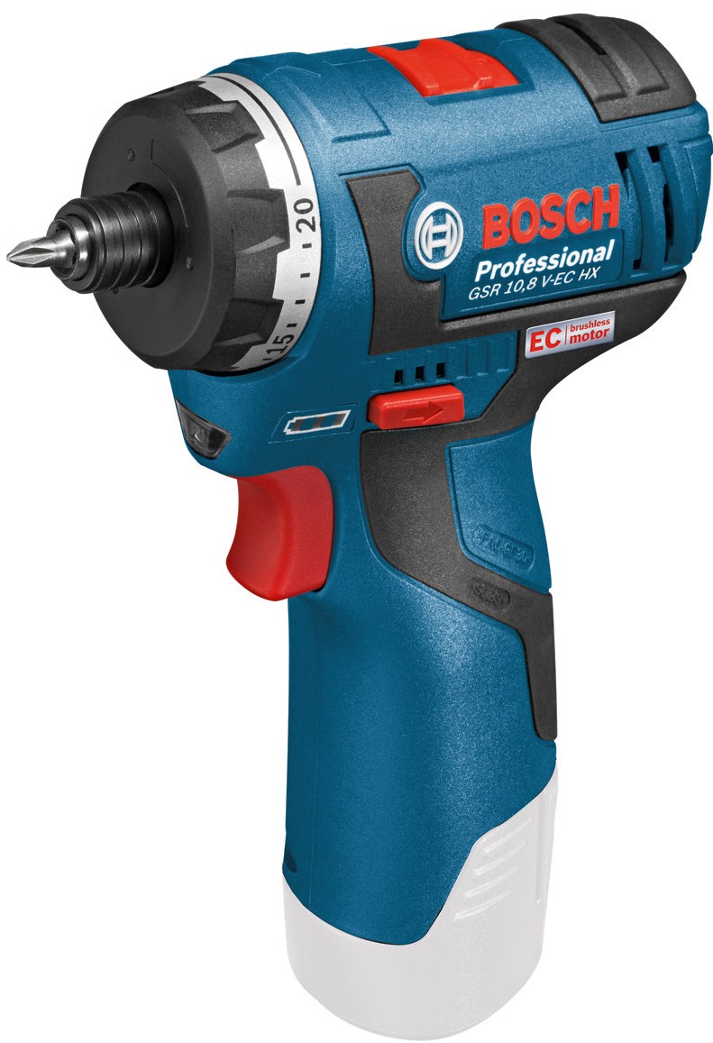 Увеличенная фотография Аккумуляторная дрель-шуруповерт Bosch GSR 10.8 V-EC HX (без аккумулятора)